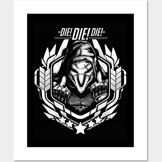 Reaper "Die! Die! Die!" Wall Art by RobotCatArt